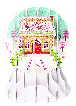 Yeti with Presents Pop-Up Snow Globe Christmas Card